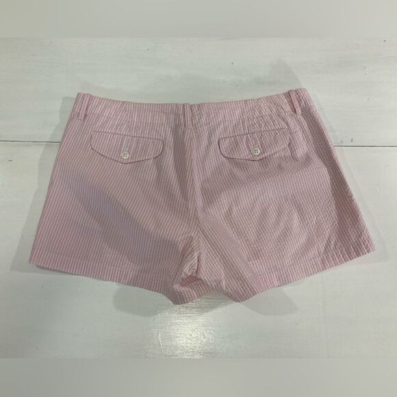 Polo Ralph Lauren Shorts Women’s 10 Pink White Stripe Seersucker Preppy - Picture 3 of 13